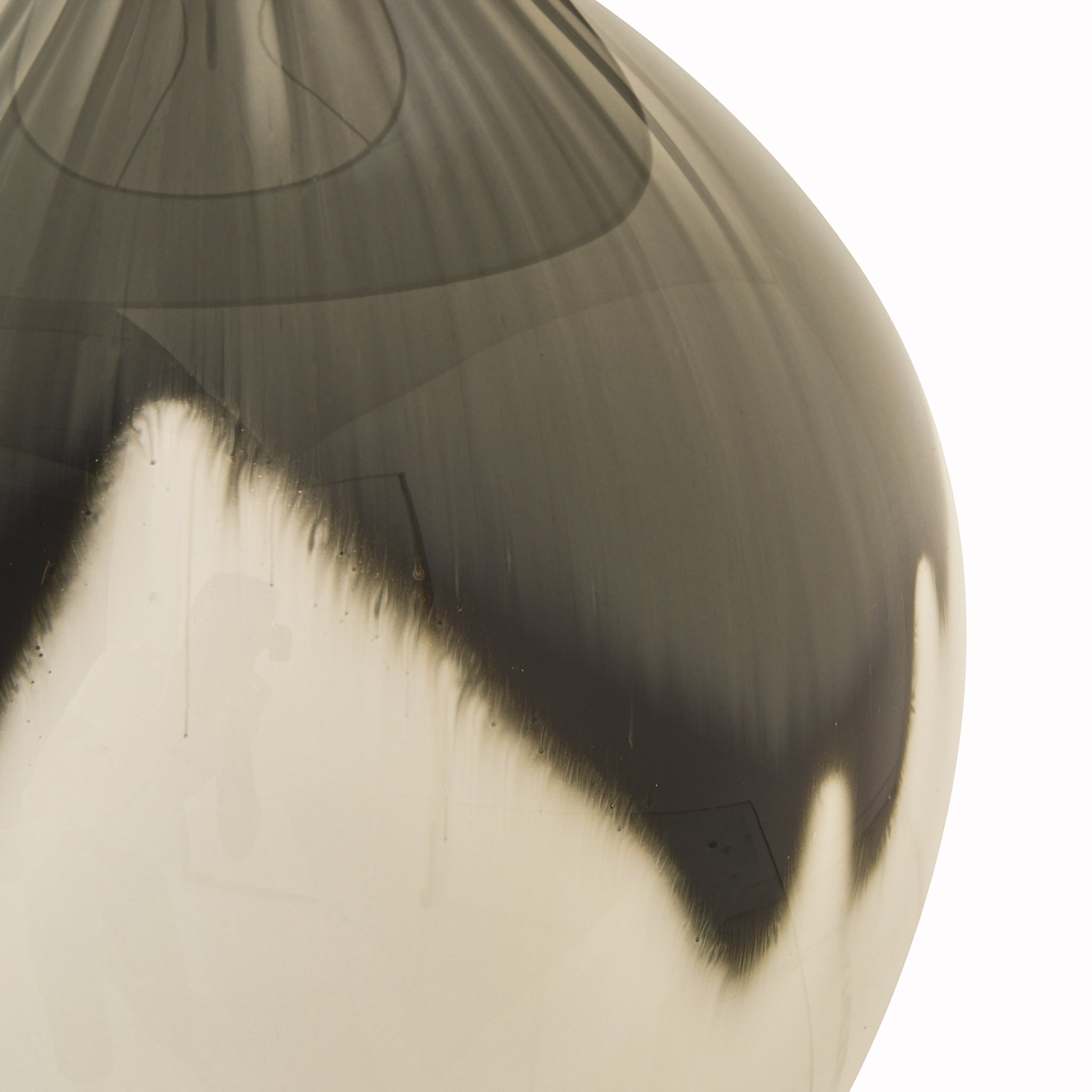 Amélie Table Lamp – Grey Glass Base with Linen Shade