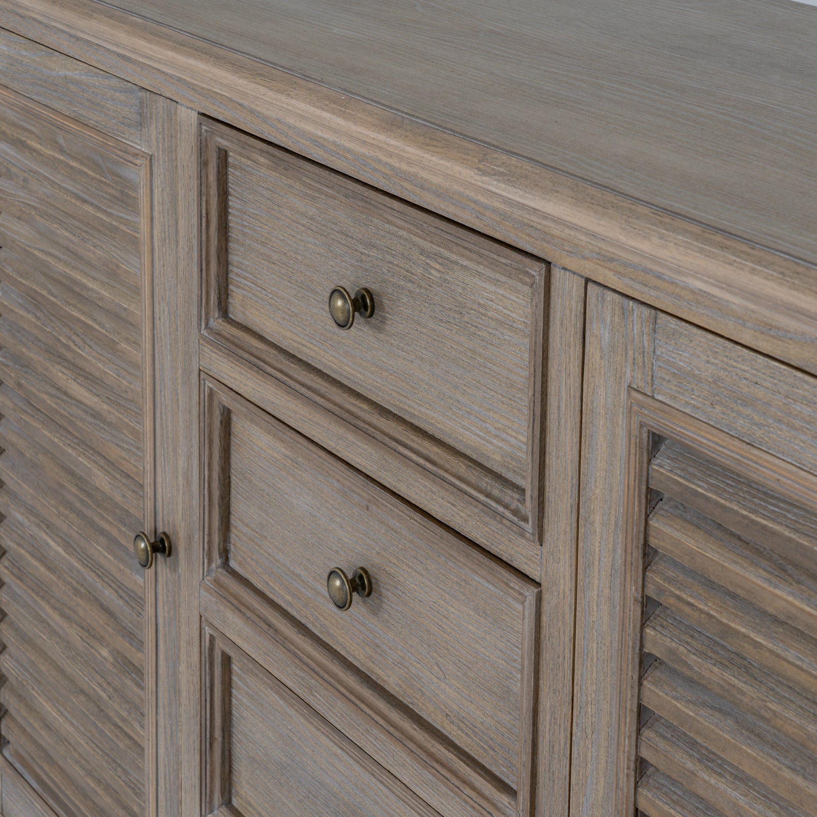 Laurent Large Wood Dresser Cabinet with 2 Doors & 4 Drawers