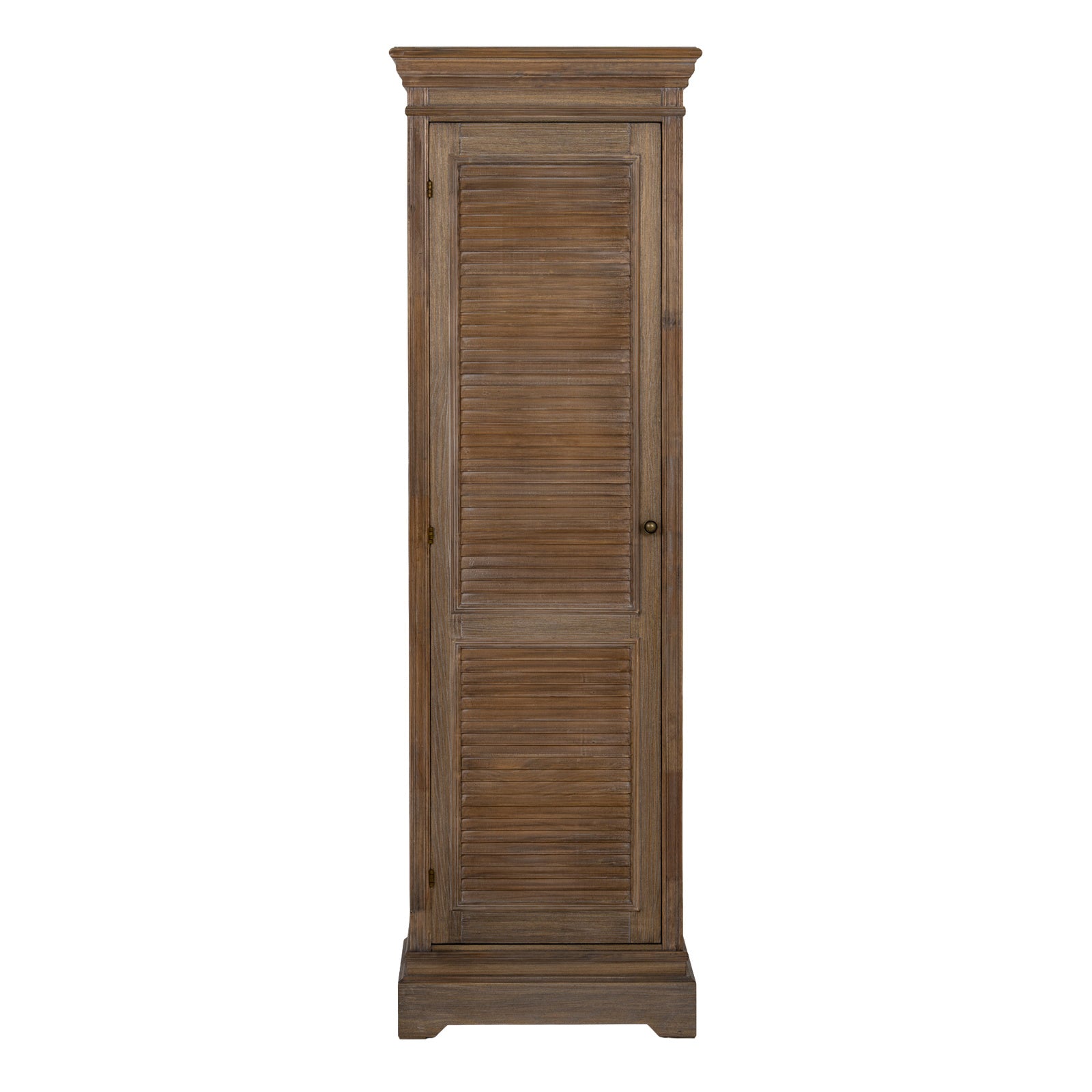 Laurent Tall Wood Storage Cabinet with 1 Door & 3 Shelves