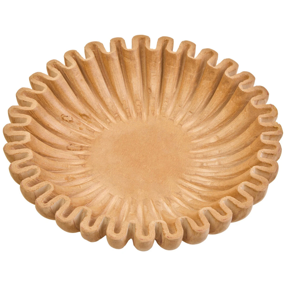 Savio Ochre Fluted Marble Bowl