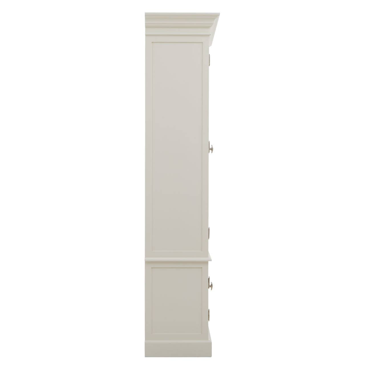 Évangeline Four Door Display Cabinet – White Mahogany Wood