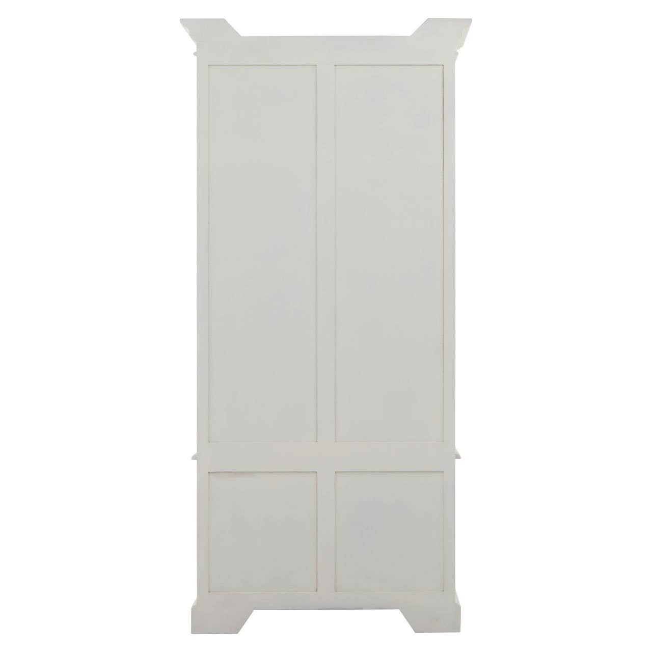 Évangeline Four Door Display Cabinet – White Mahogany Wood