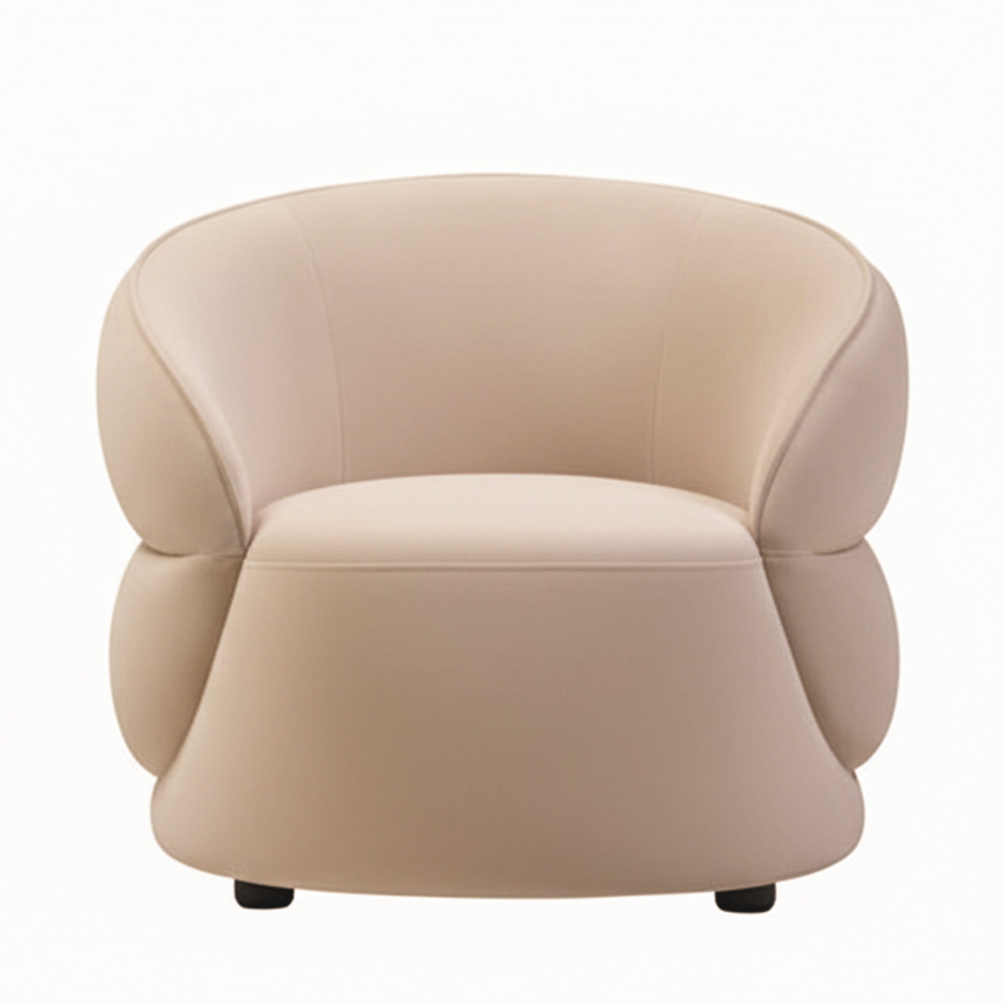 Darla Stone Velvet Curved Chair