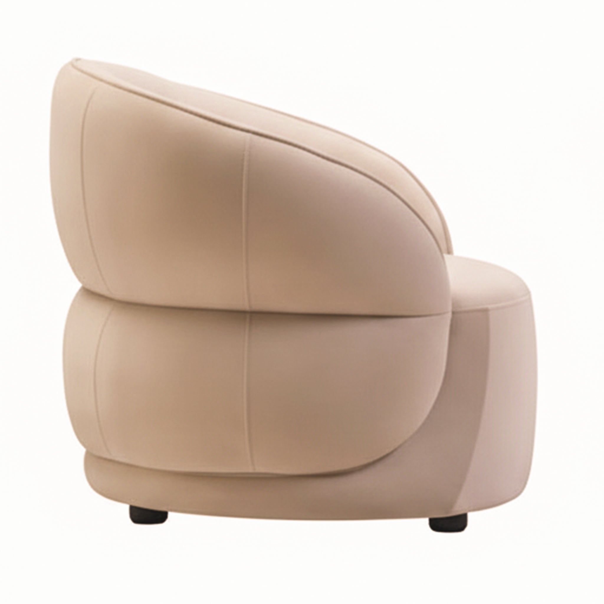 Darla Stone Velvet Curved Chair