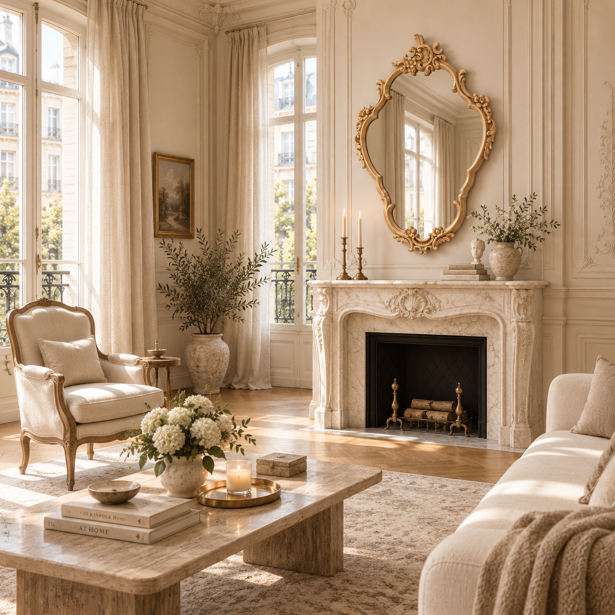 Valère Baroque Wall Mirror – Gold Gilded Frame