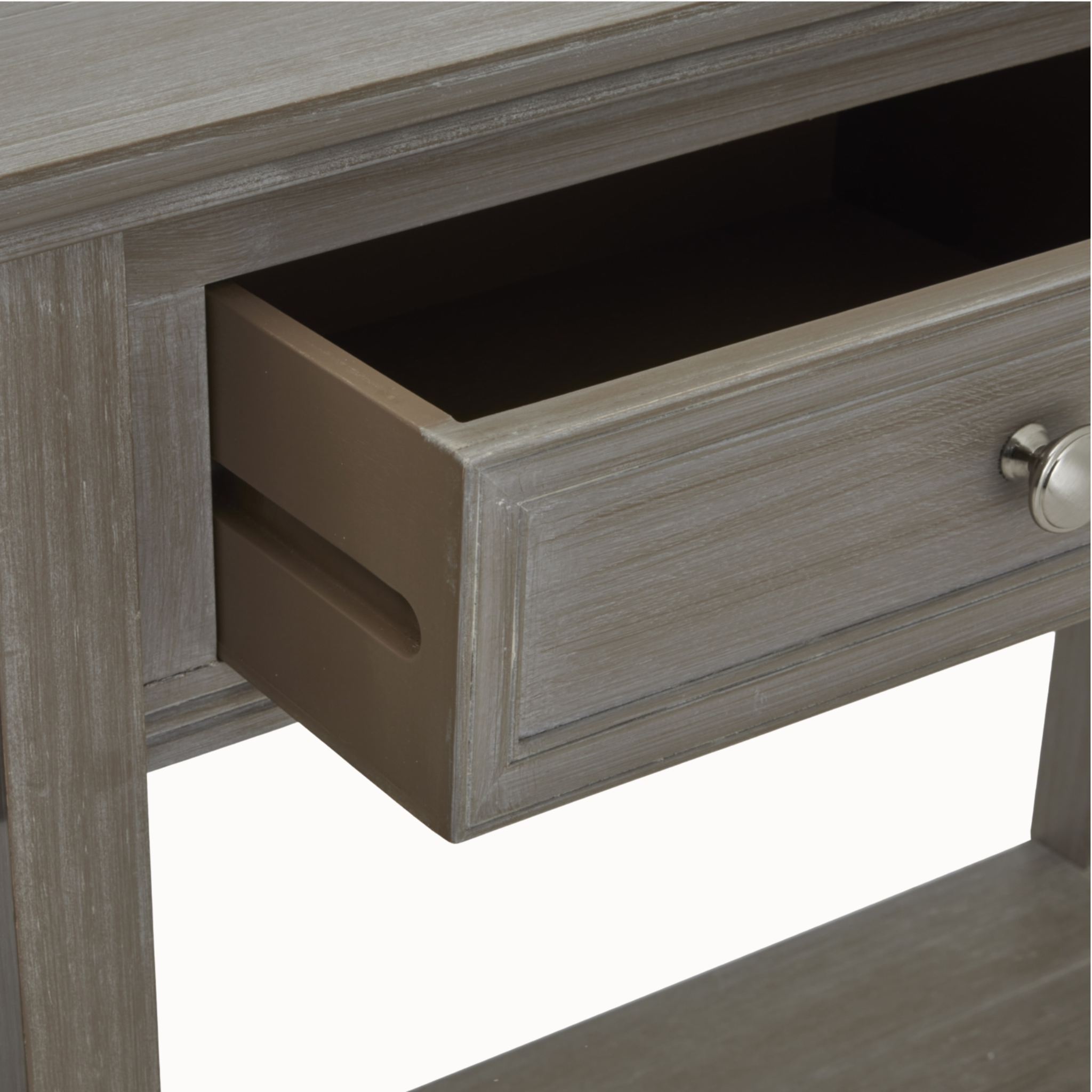 Camille Grey Wooden Console Table with Four Drawers
