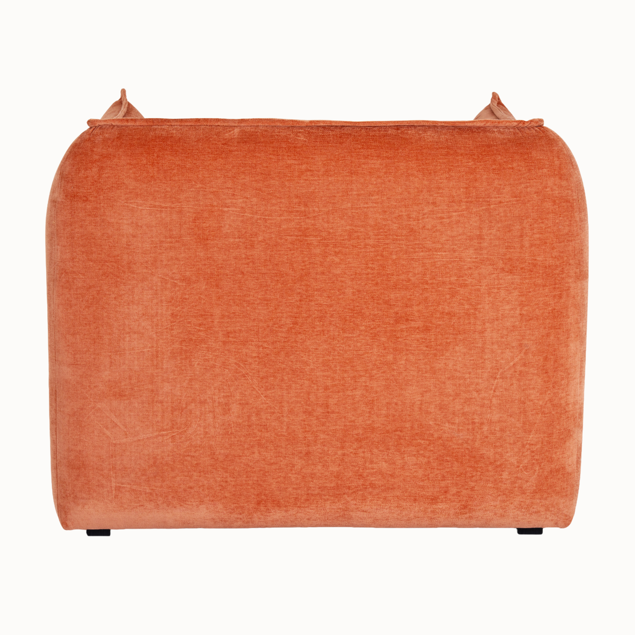 Thibault 92cm Rust Upholstered Armchair with Cushioned Seat and Back Cushion
