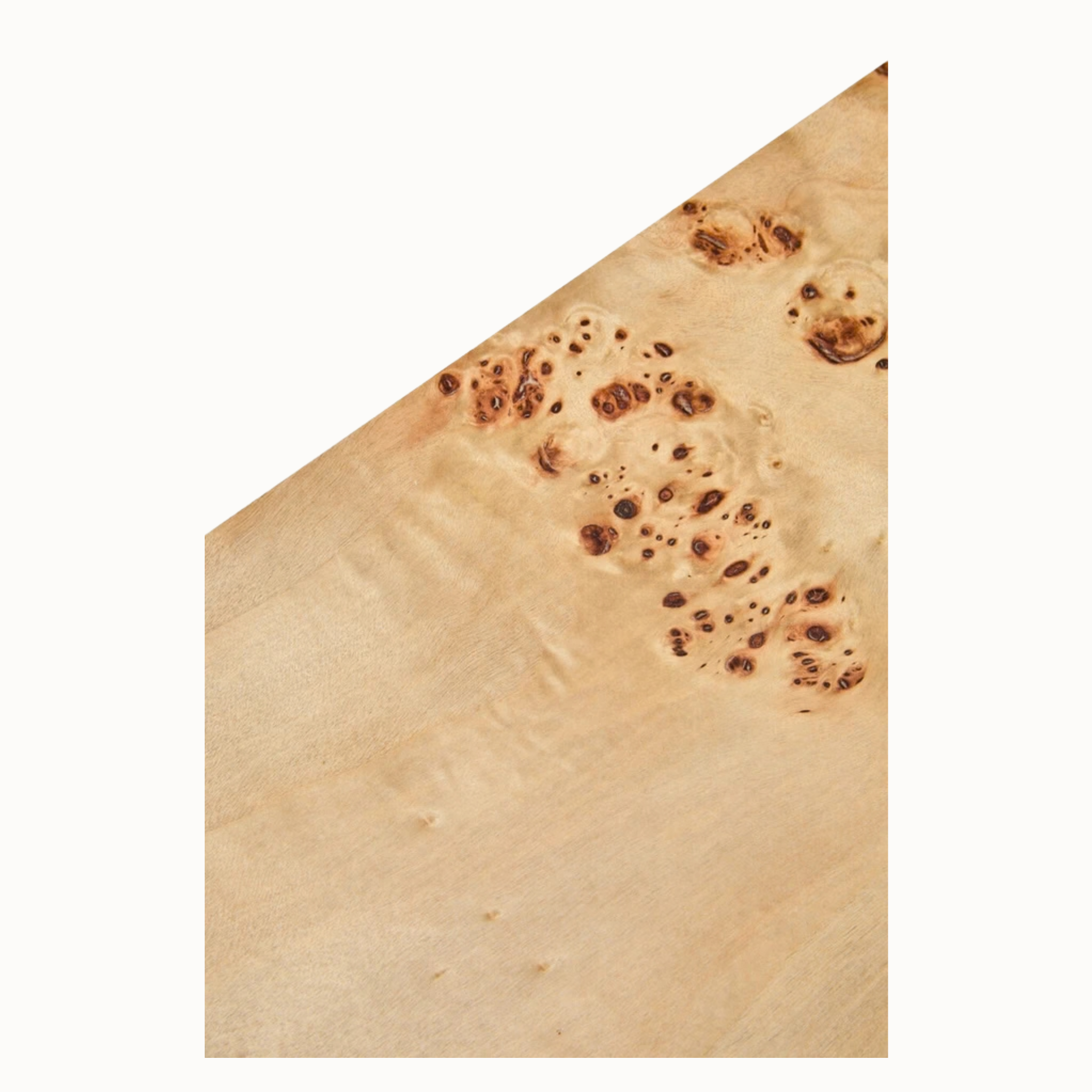 Gaspard 135cm Natural Burl Wood Design Curved Console Table