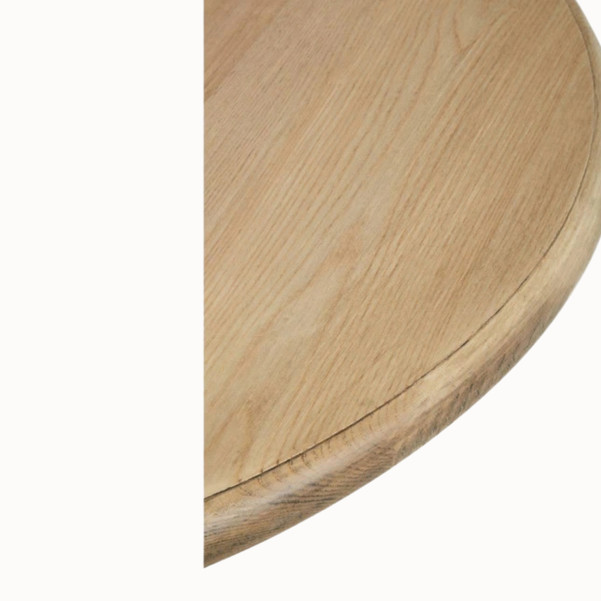 Gaston 127cm Round Solid Oak Wood Dining Table for 4–6 with Carved Pedestal Base