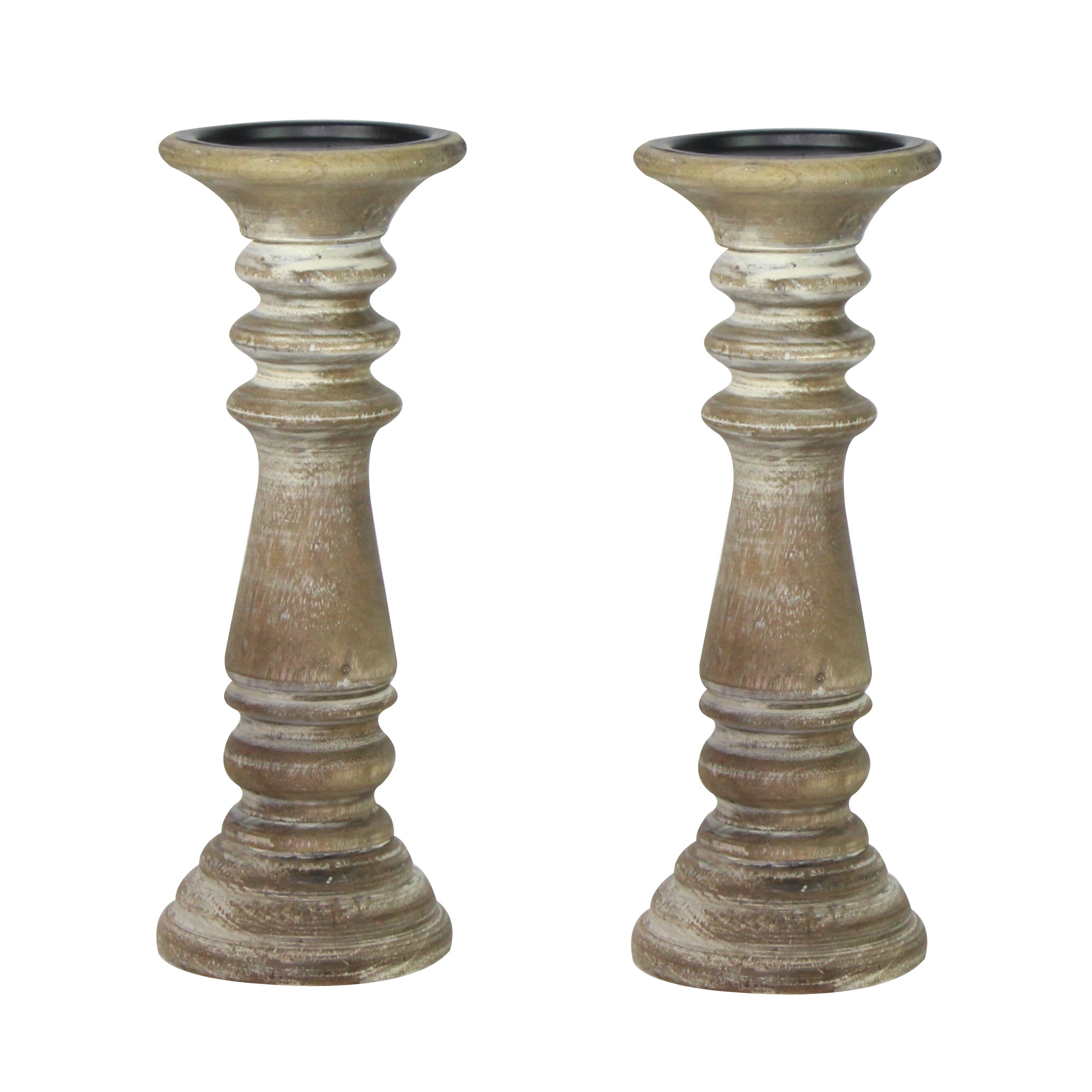 Wooden Candle Holder (Pair of 2)