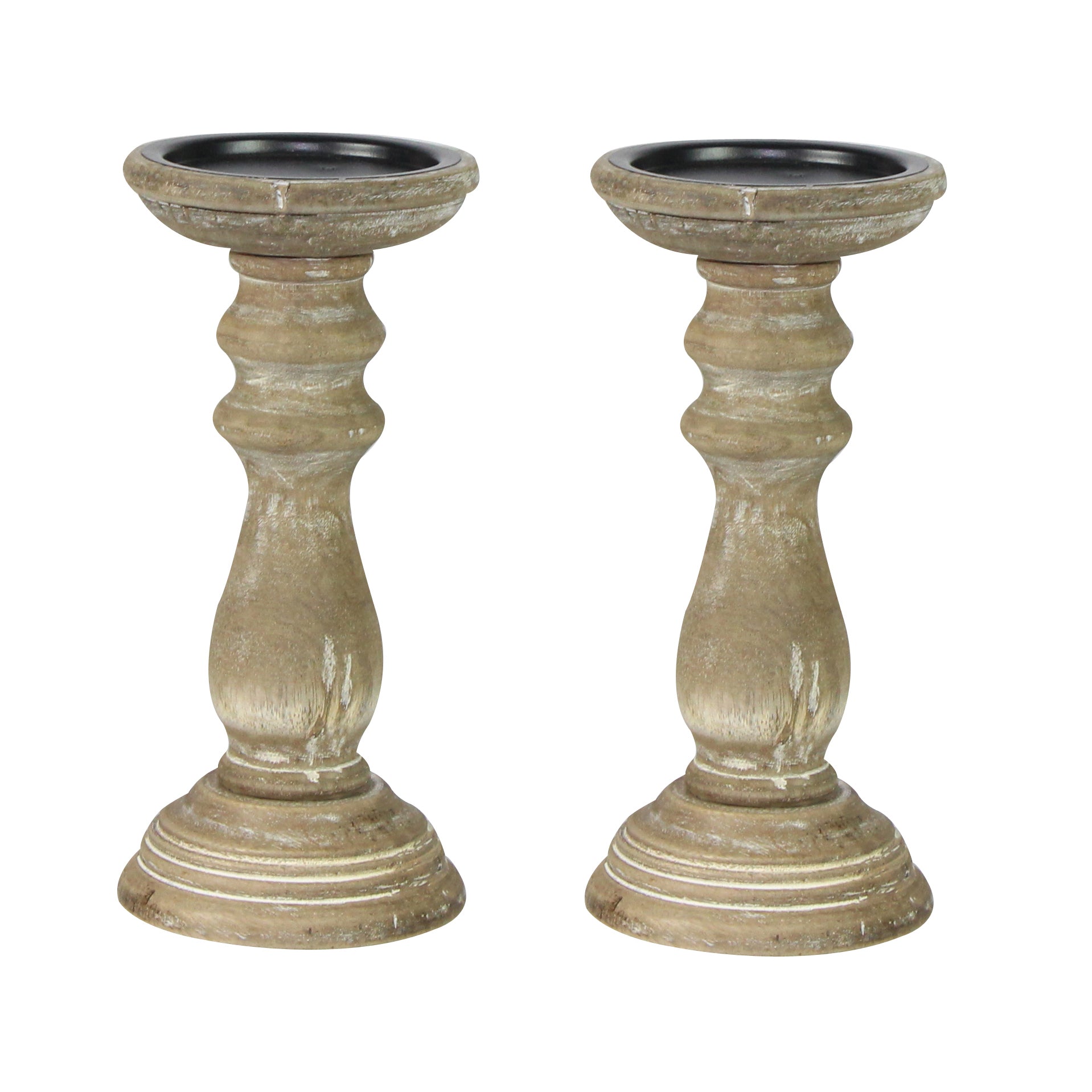 Wooden Candle Holder (Pair of 2)