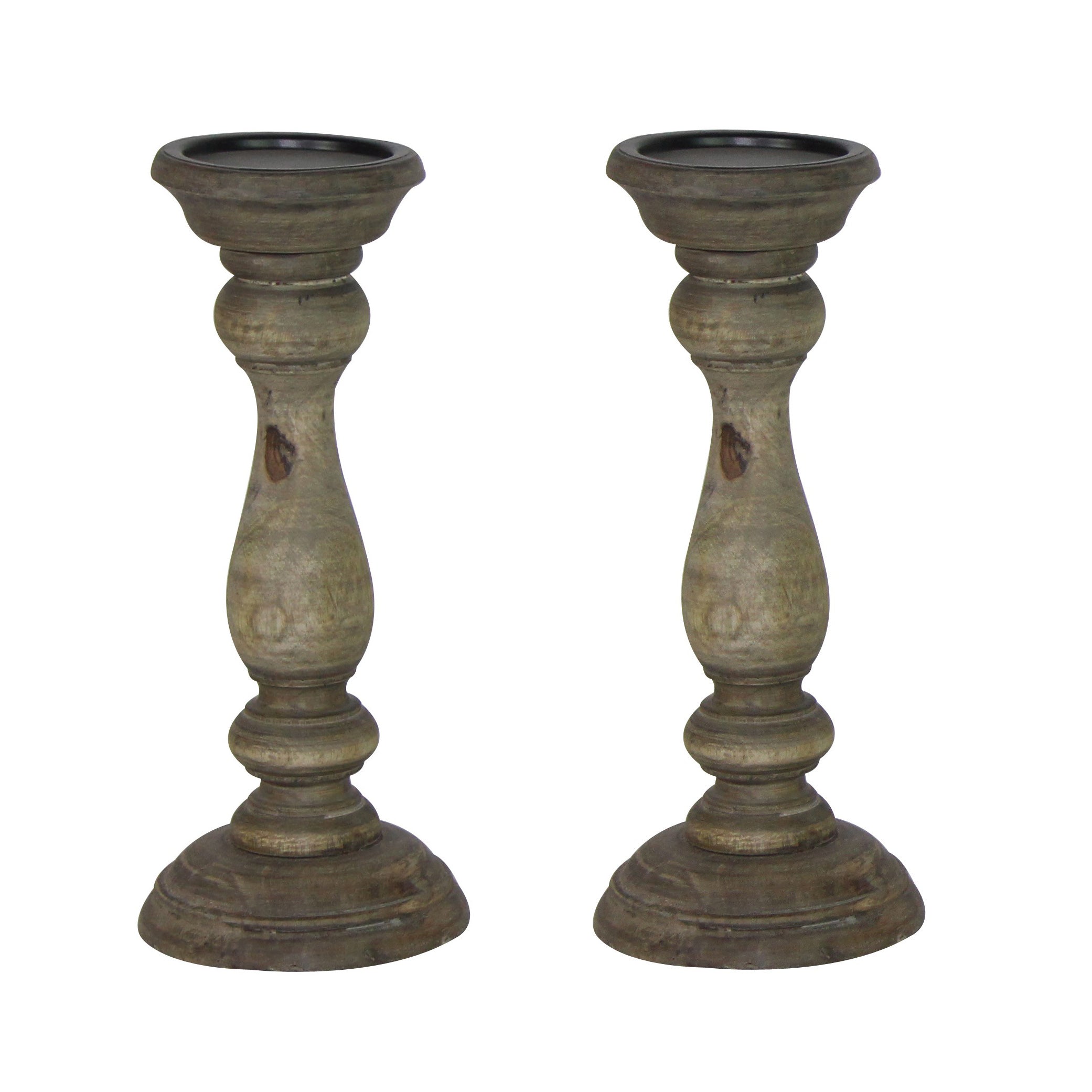 Wooden Candle Holder (Pair of 2)