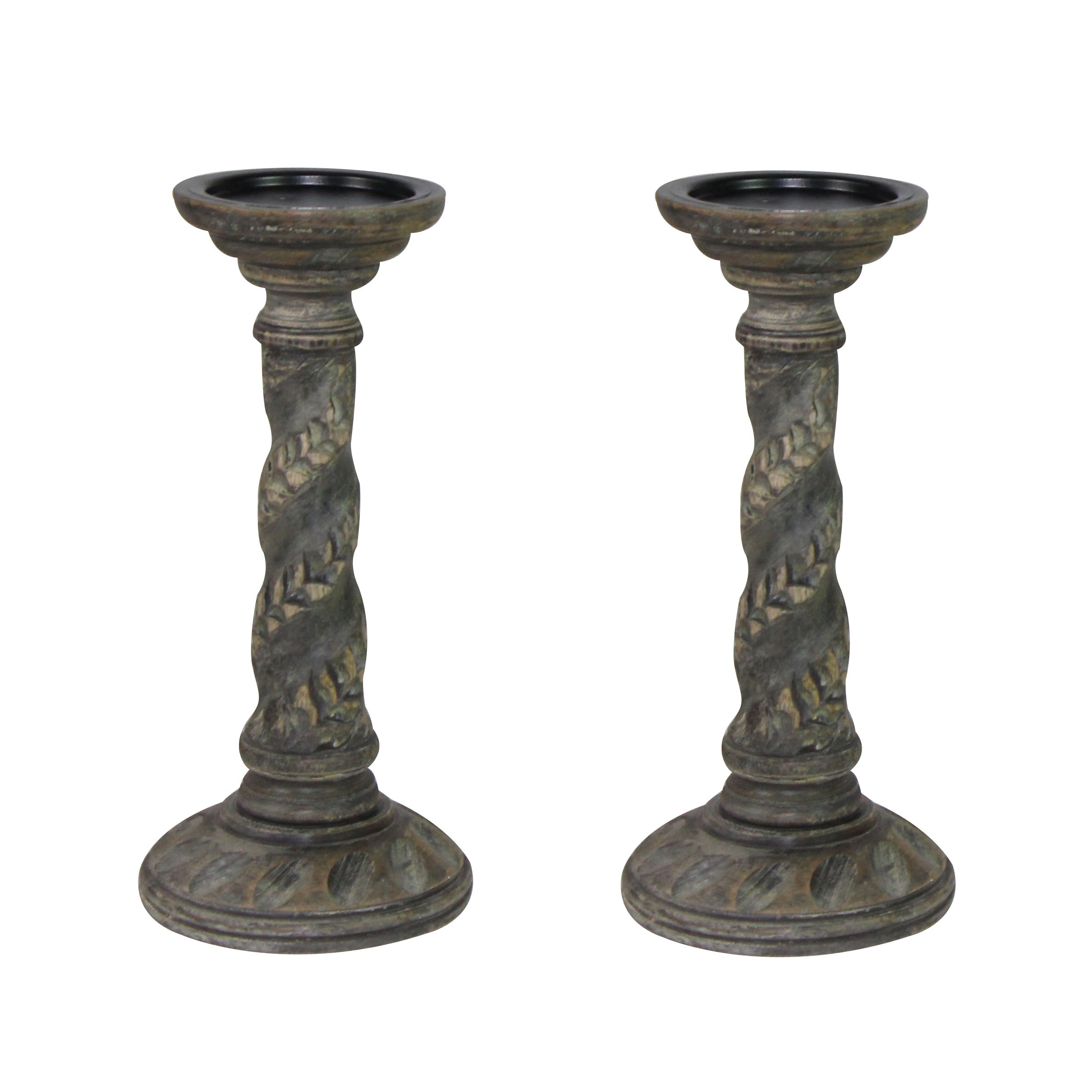 Wooden Candle Holder (Pair of 2)