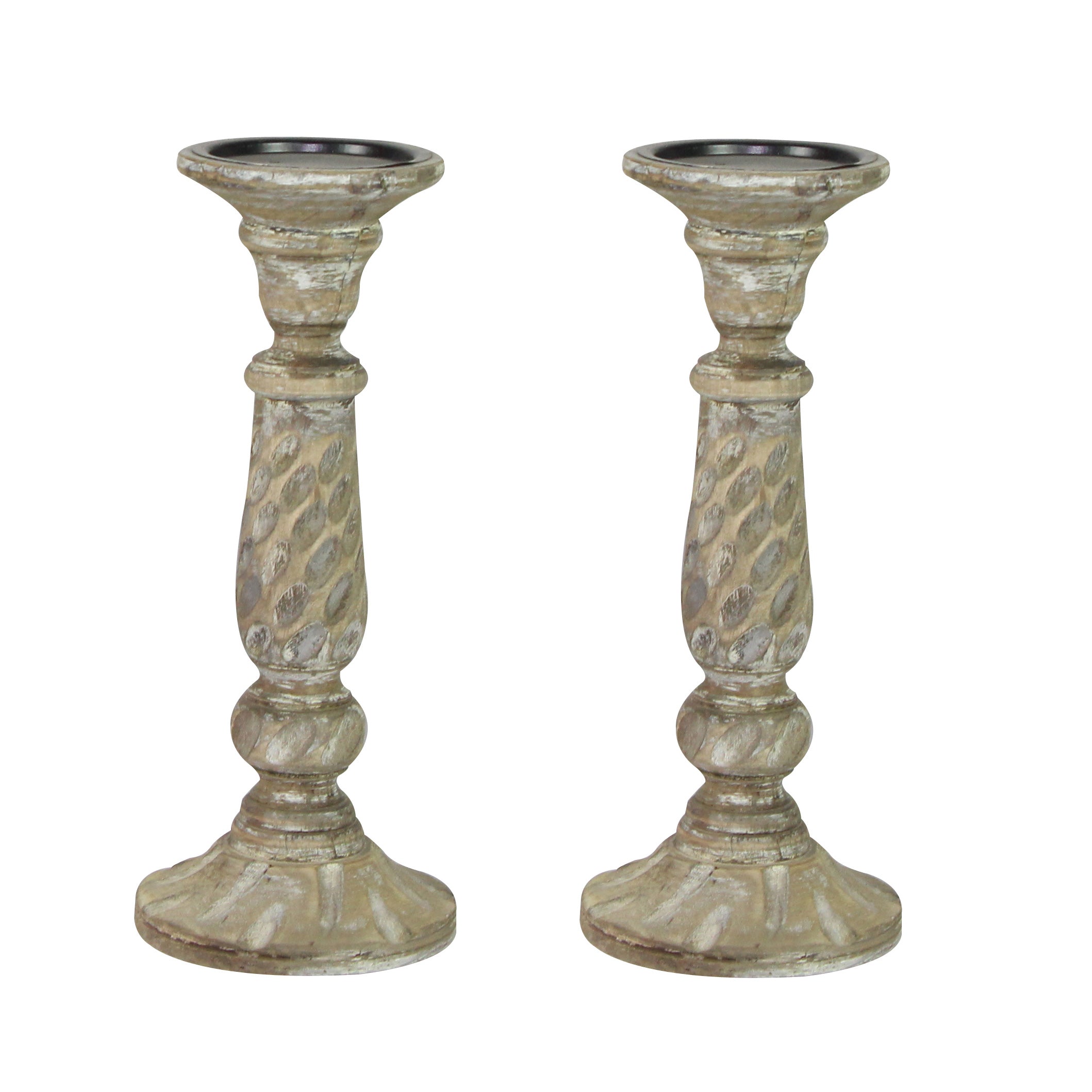 Wooden Candle Holder (Pair of 2)