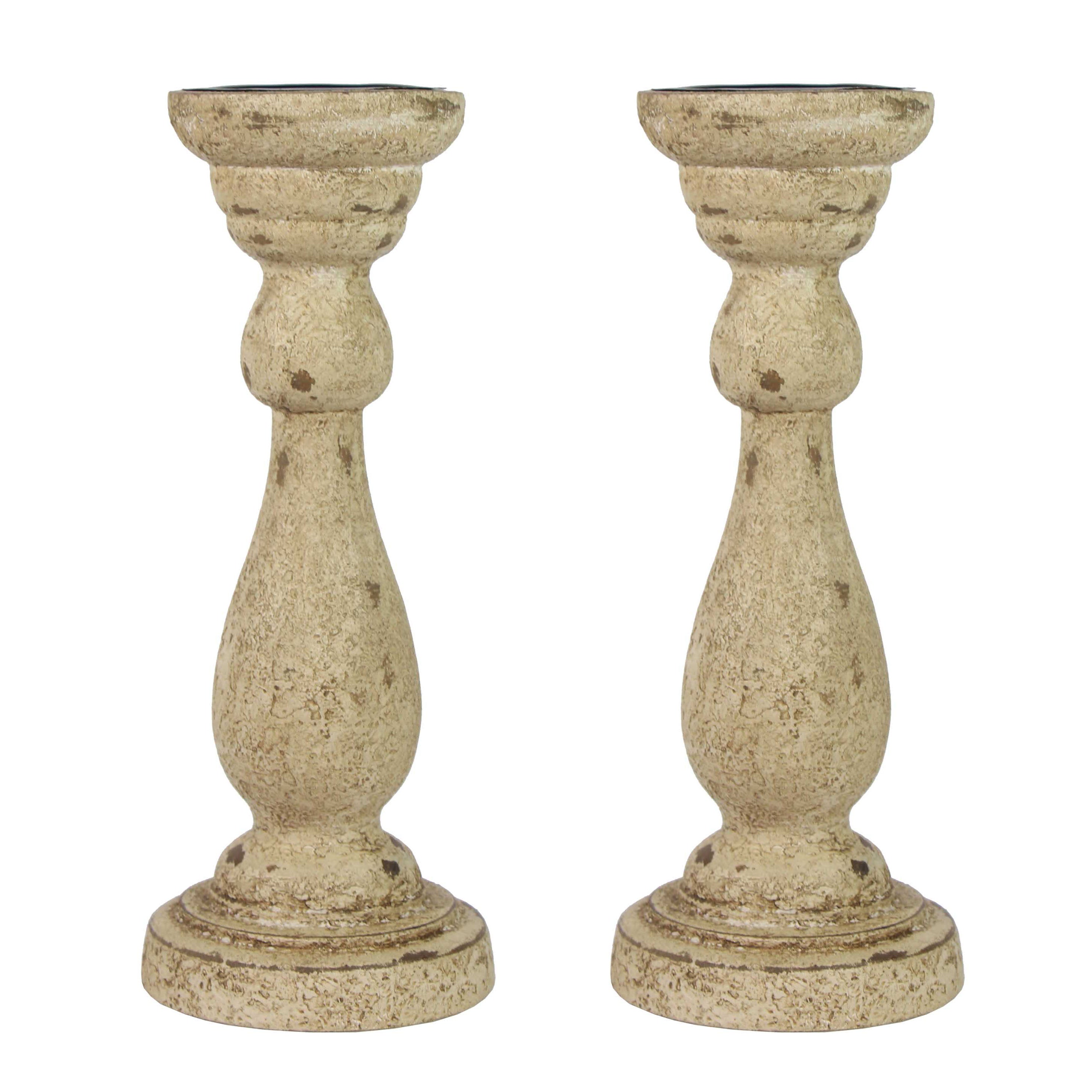 Wooden Candle Holder (Pair of 2)