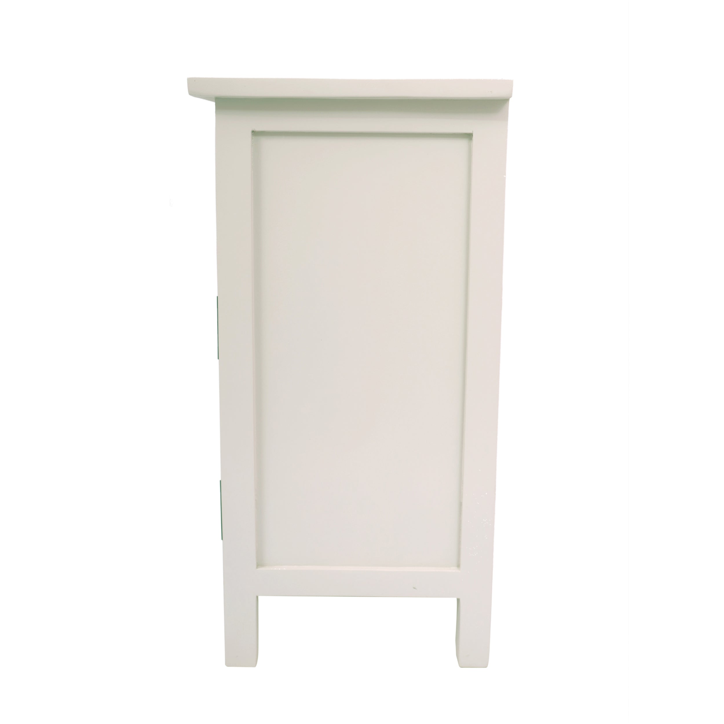 French Style Simple Bedside Table - French Grey Finish