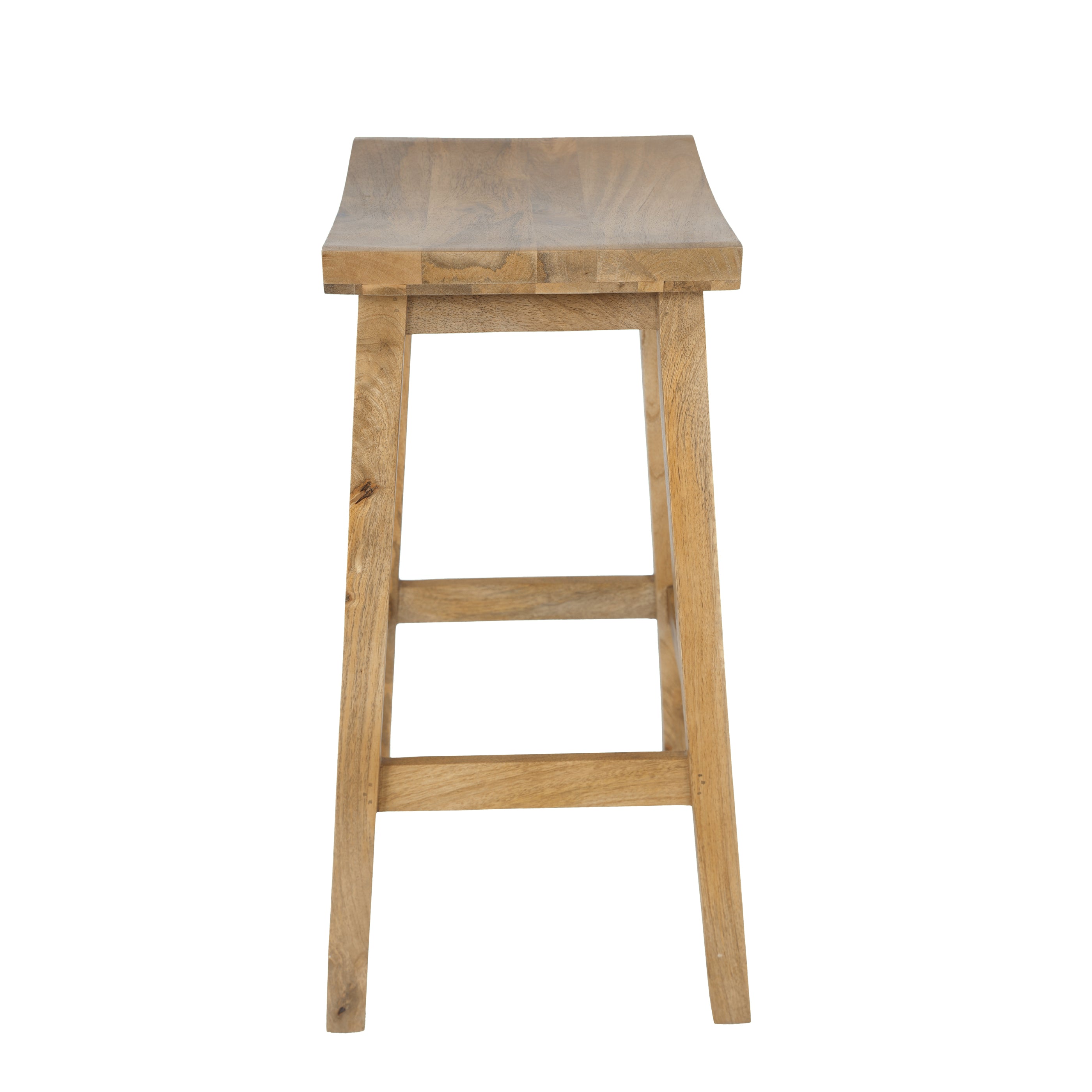 Rustic Bar Stool - Natural Finish