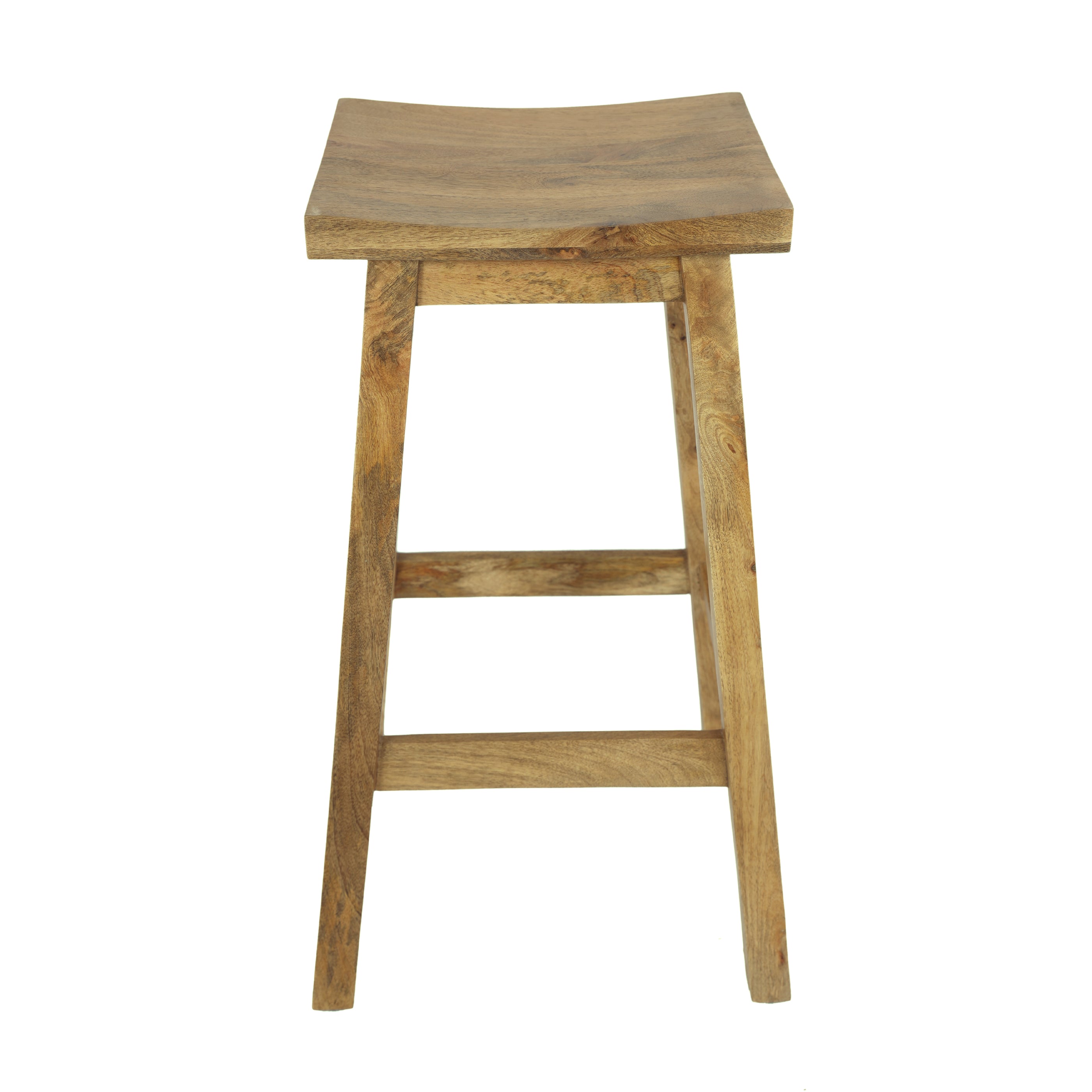 Rustic Bar Stool - Natural Finish