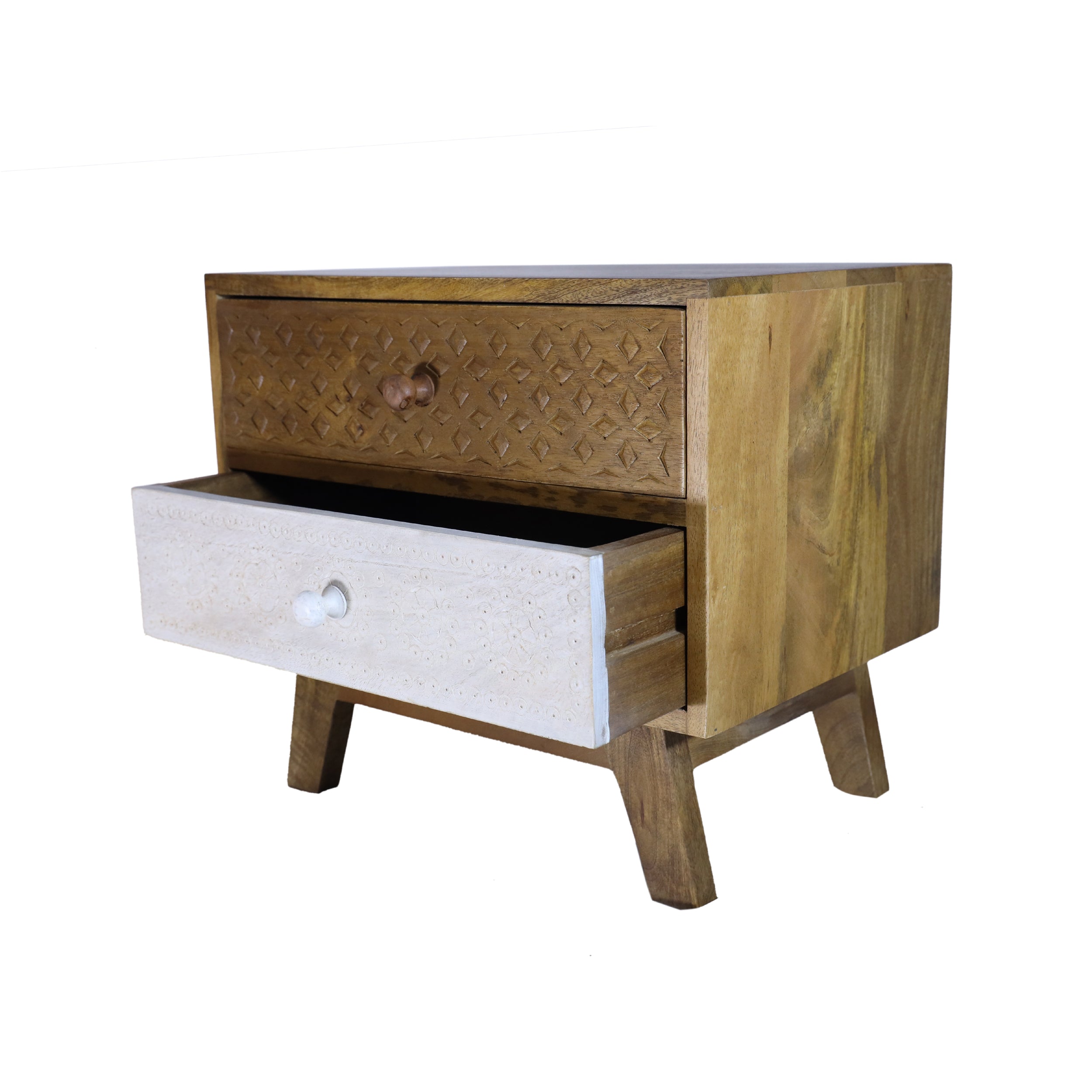 Colourful Jaipur Opus Carved Bedside