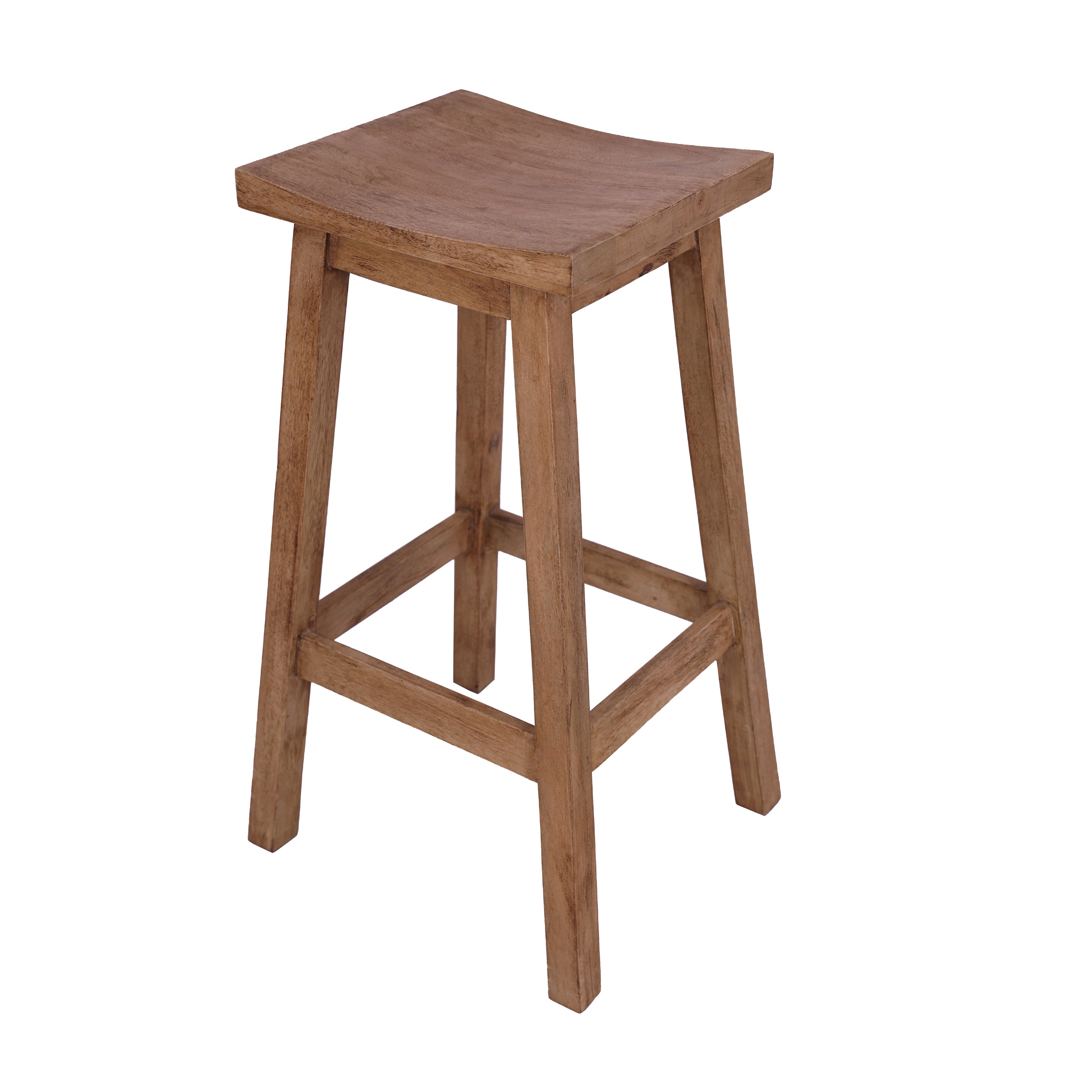 Rustic Bar Stool - Grizzled Finish