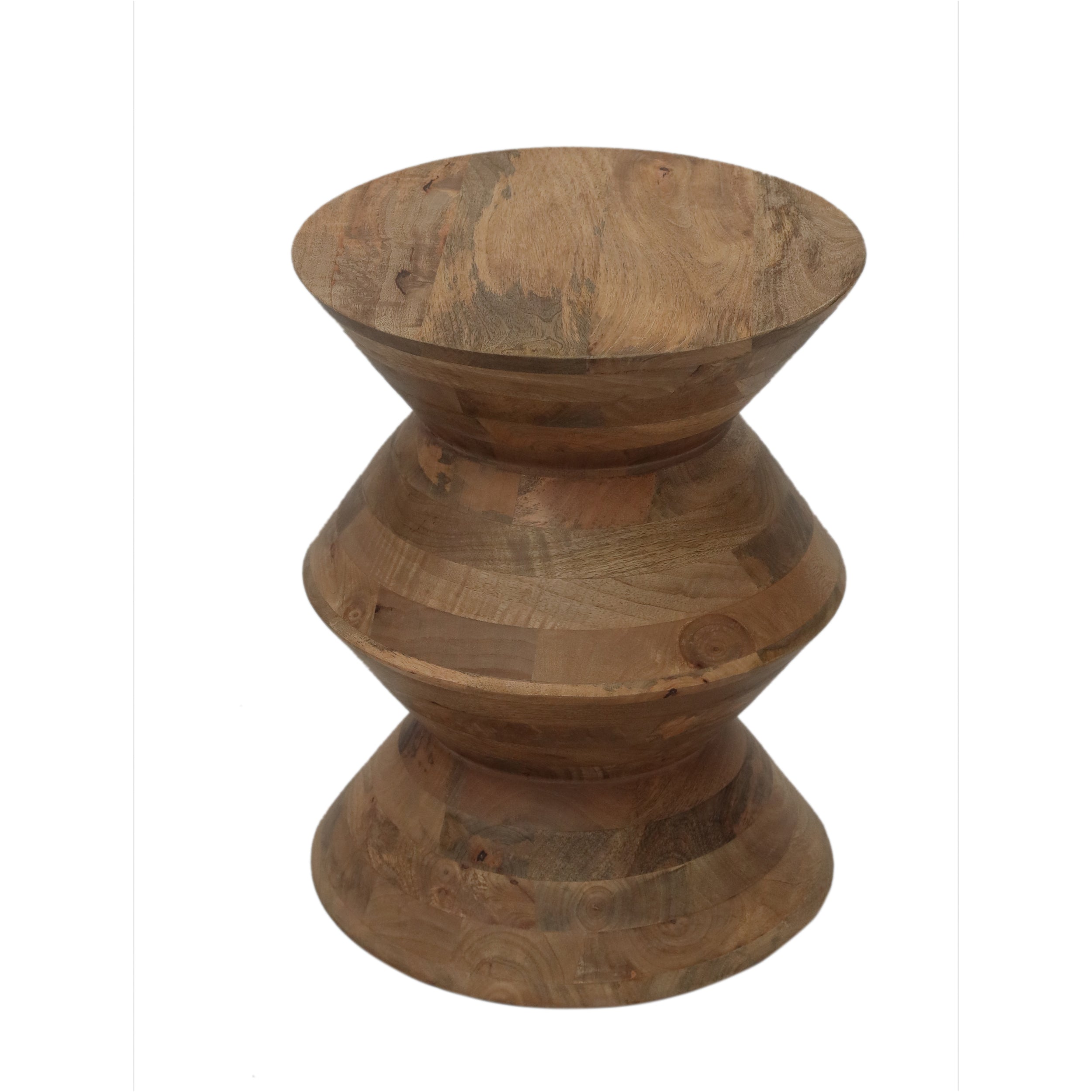 Mango Wood Drum Stool, Side Table