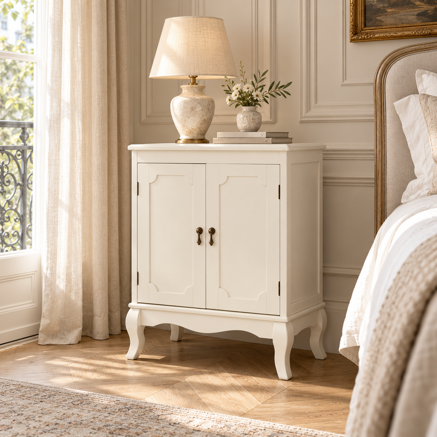 Évangeline Ivory Two Door Storage Cabinet