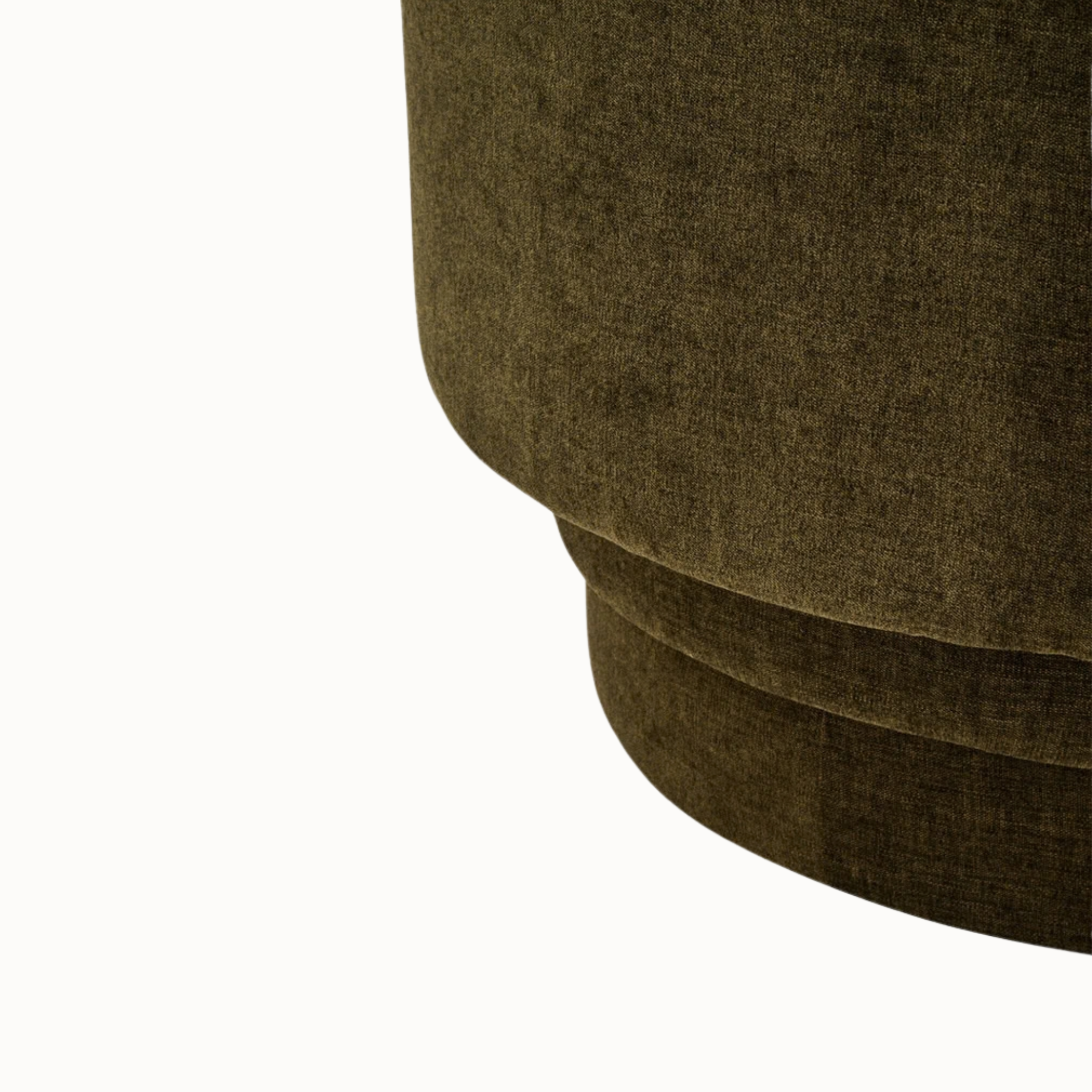 Apolline 84cm Forest Green Chenille Effect Curved Armchair with Piped Detail