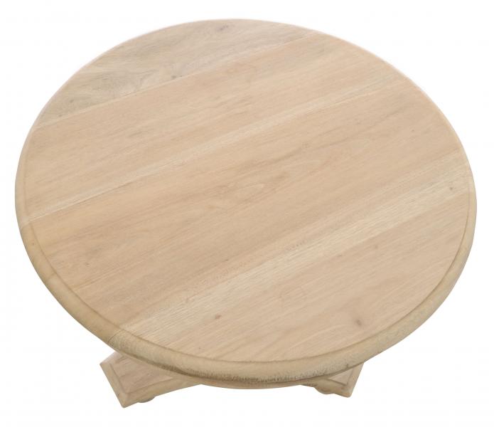 Low Round Side Table With Bun Feet