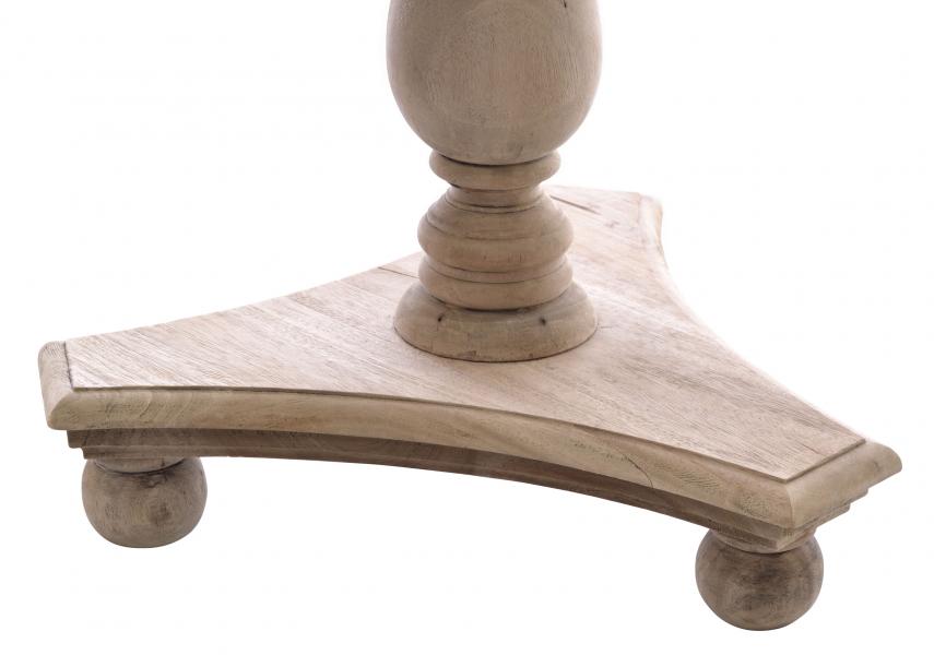 Low Round Side Table With Bun Feet