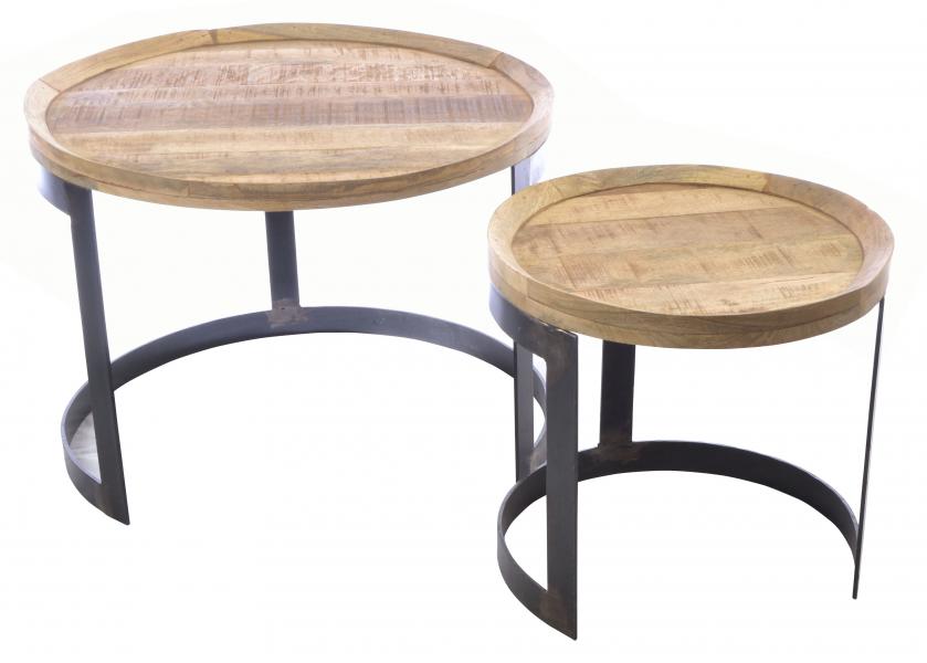 Old Empire Round Nest Of 2 Tables