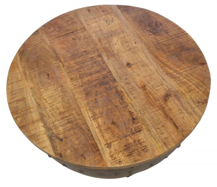 Old Empire Round Storage Coffee Table