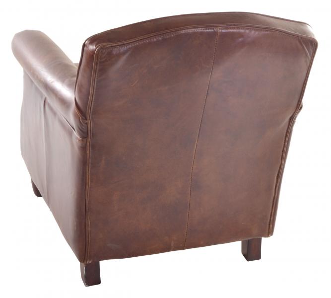 Vintage Studded Front Leather Armchair