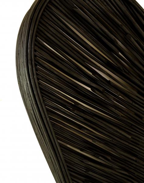 Rattan Heart Large Black