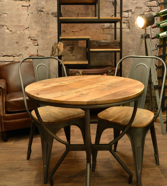 Old Empire 80cm Round Dining Table