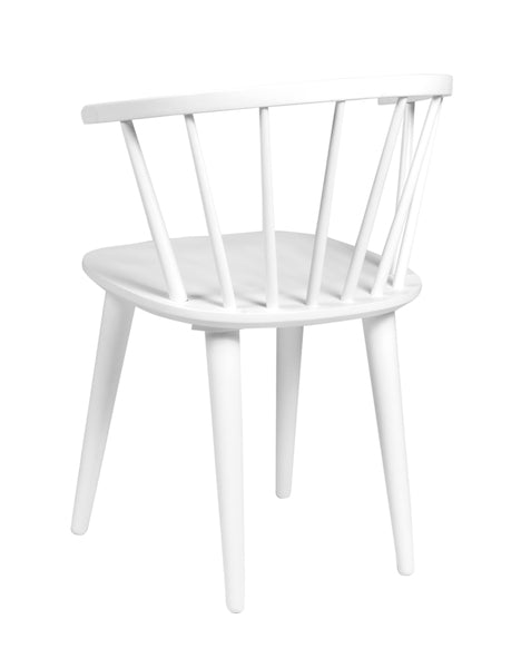 White Stick Back Wooden Scandi Carmen Chair