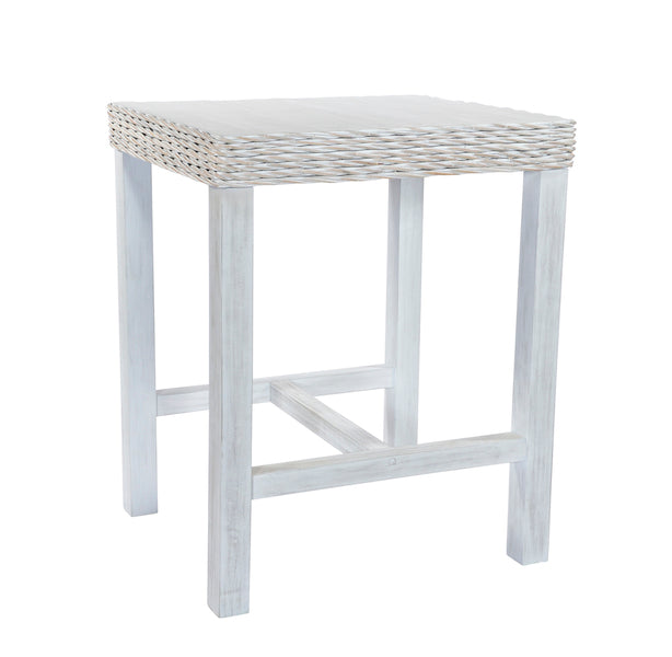 Maya White Wash Rattan Bar Table