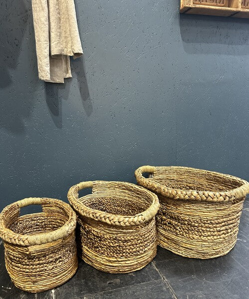 Set Of 3 Oval Banana Baskets