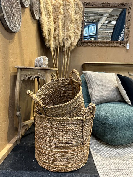 Set Of 3 Full Natural Baskets