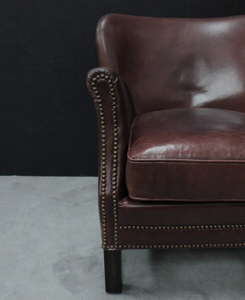 Vintage Brown Leather Club Chair