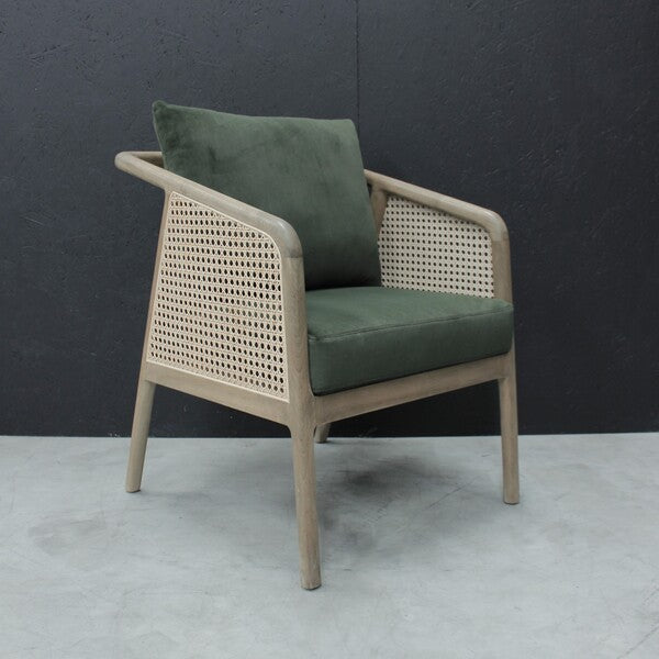 Rattan Occasional Chair In Green