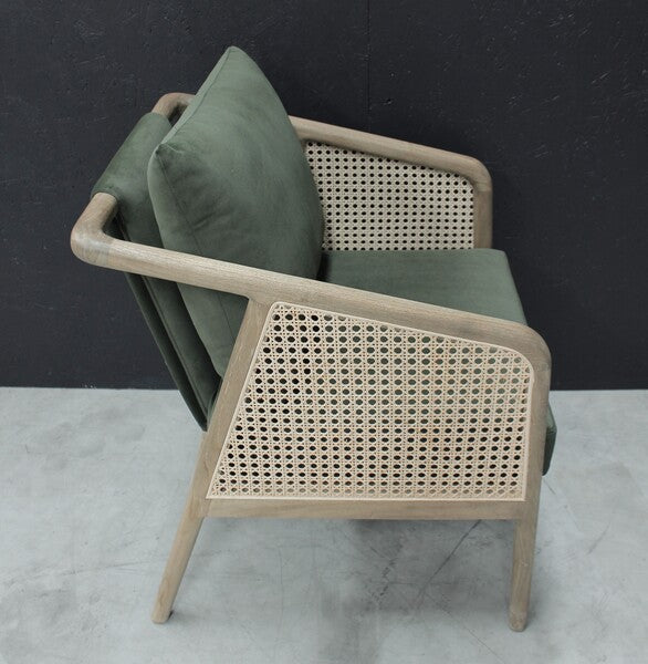 Rattan Occasional Chair In Green