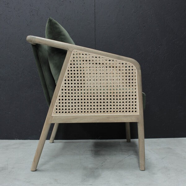 Rattan Occasional Chair In Green