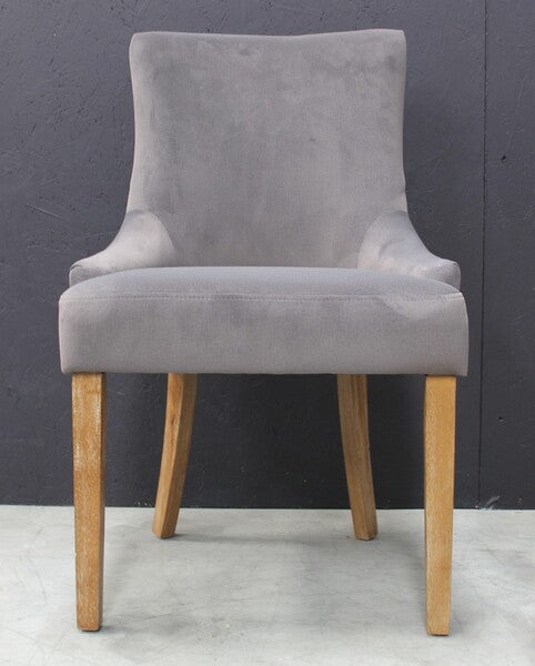 Scott Dining Chair In Velvet Dark Grey, Velvet Midnight, & Velvet Hazelnut