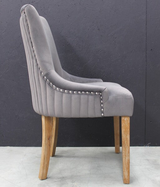 Scott Dining Chair In Velvet Dark Grey, Velvet Midnight, & Velvet Hazelnut