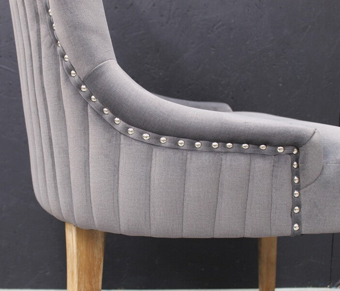 Scott Dining Chair In Velvet Dark Grey, Velvet Midnight, & Velvet Hazelnut