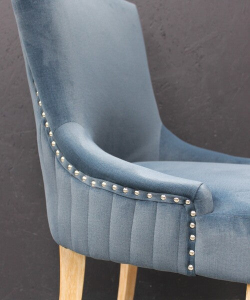 Scott Dining Chair In Velvet Dark Grey, Velvet Midnight, & Velvet Hazelnut