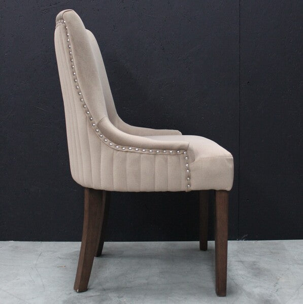 Scott Dining Chair In Velvet Dark Grey, Velvet Midnight, & Velvet Hazelnut