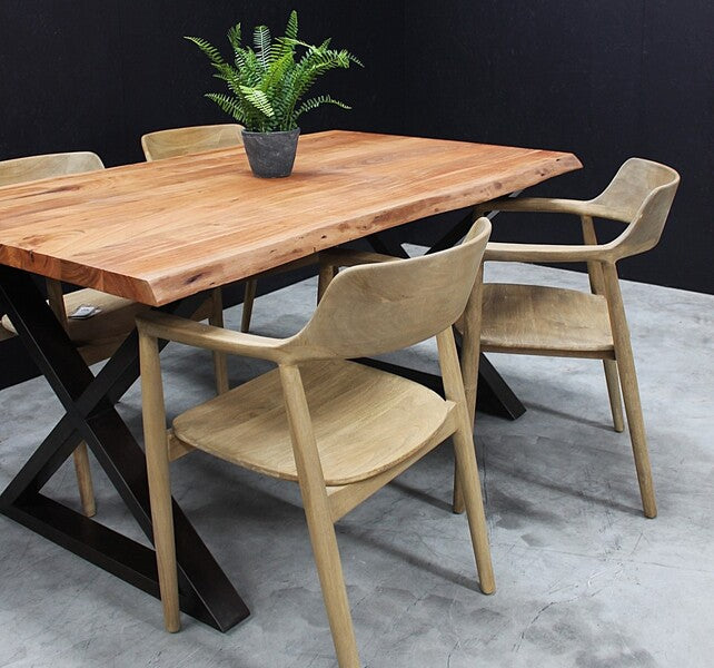 Old Empire 1.6m Cross Legged Dining Table