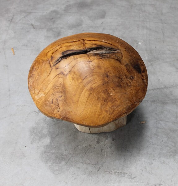 Set Of 3 Teak Mushrooms