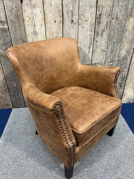 Cromarty Armchair In Vegan Vintage Leather